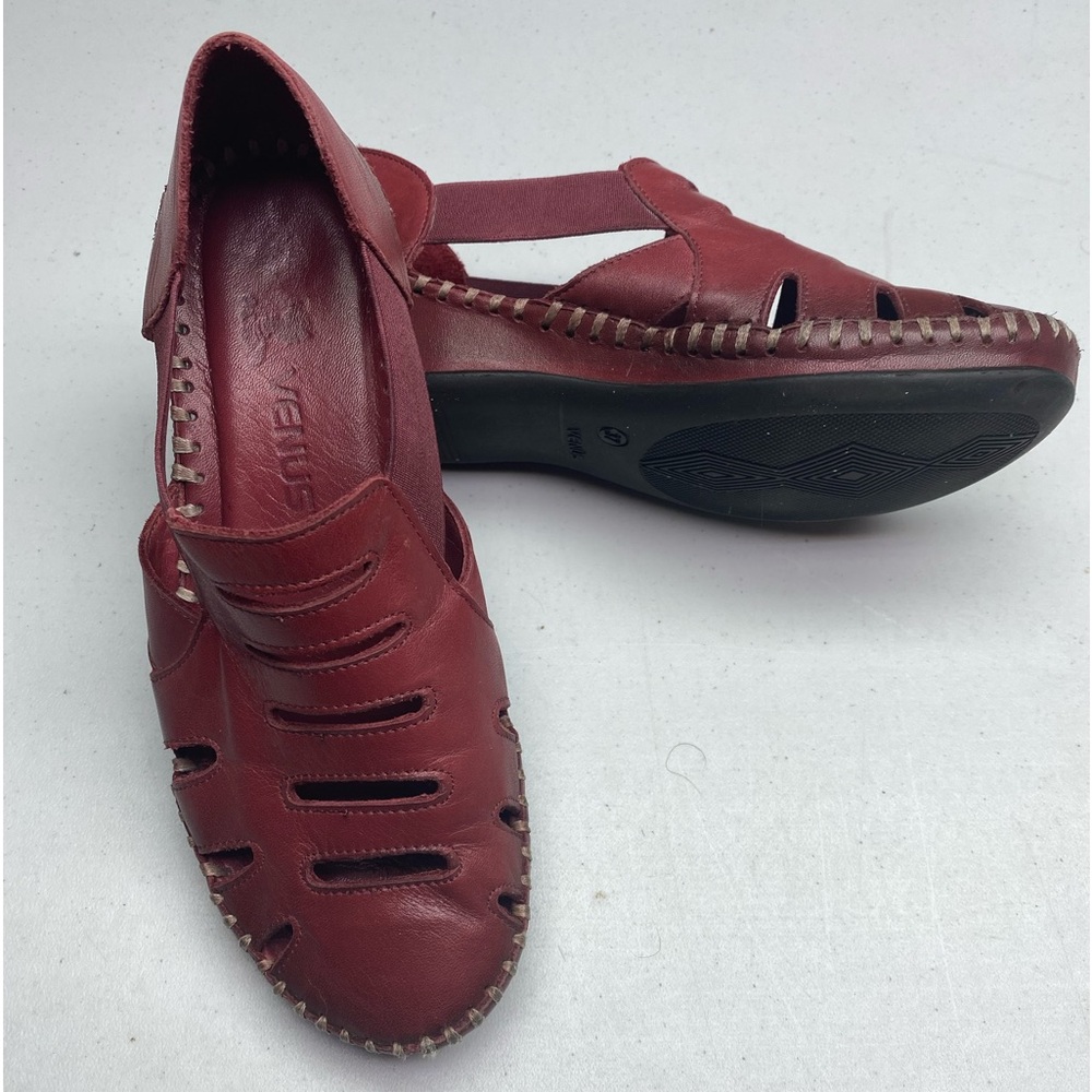 Venus RED Stella Leather Loafers, EU37 / US6.5 Winter Sale